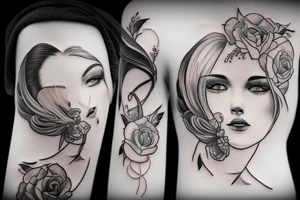 gaming, girl tattoo idea