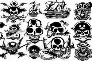Bateau pirate tattoo idea