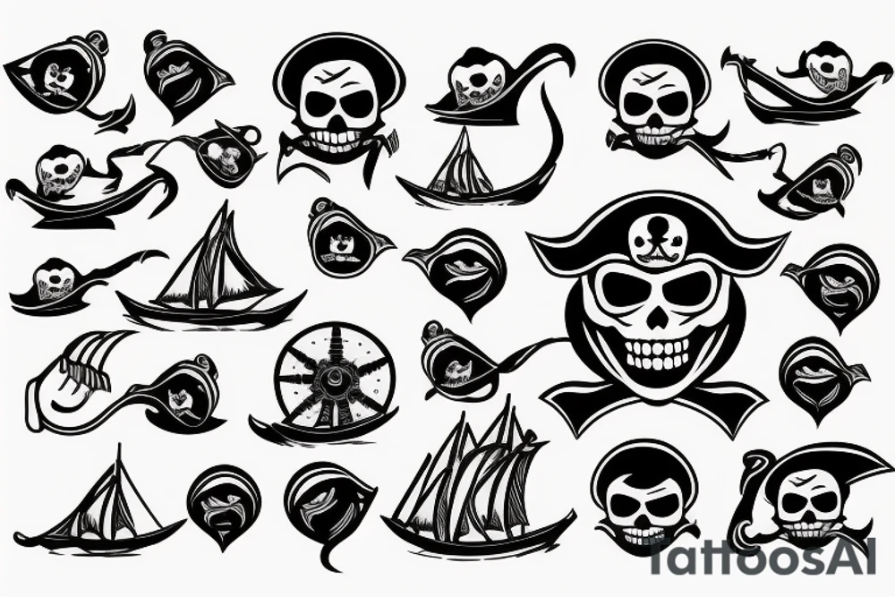 Bateau pirate tattoo idea