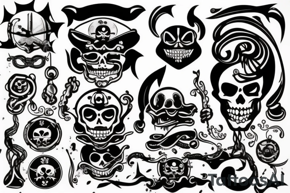 Bateau pirate tattoo idea