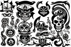 Bateau pirate tattoo idea