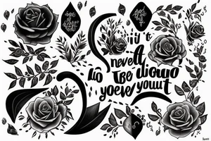 It is never too late to be what you might have been.woman tattoo idea