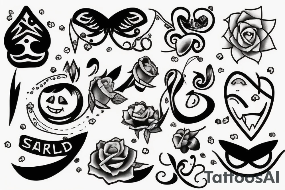 sad but smiling tattoo idea