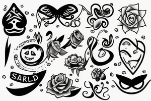 sad but smiling tattoo idea