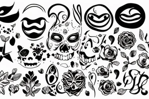 sad but smiling tattoo idea
