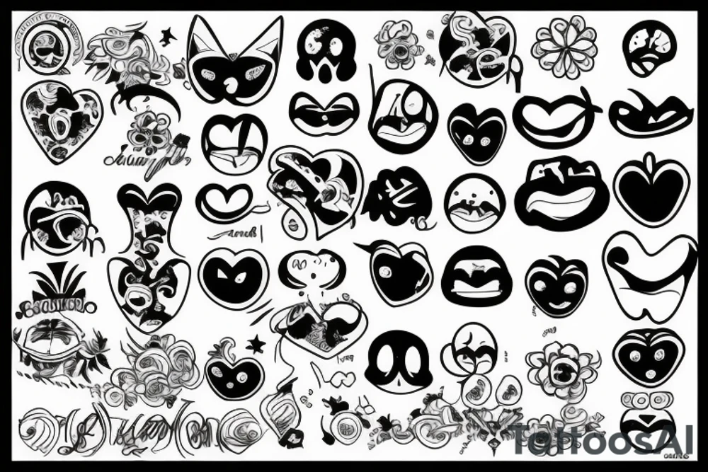 sad but smiling tattoo idea