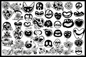 sad but smiling tattoo idea