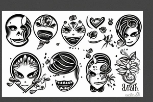 sad but smiling tattoo idea