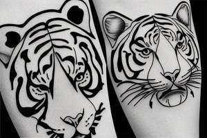 Tiger face tattoo idea