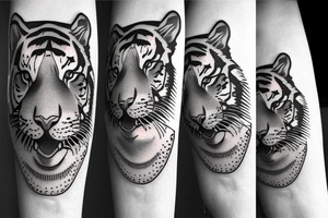 Tiger face tattoo idea