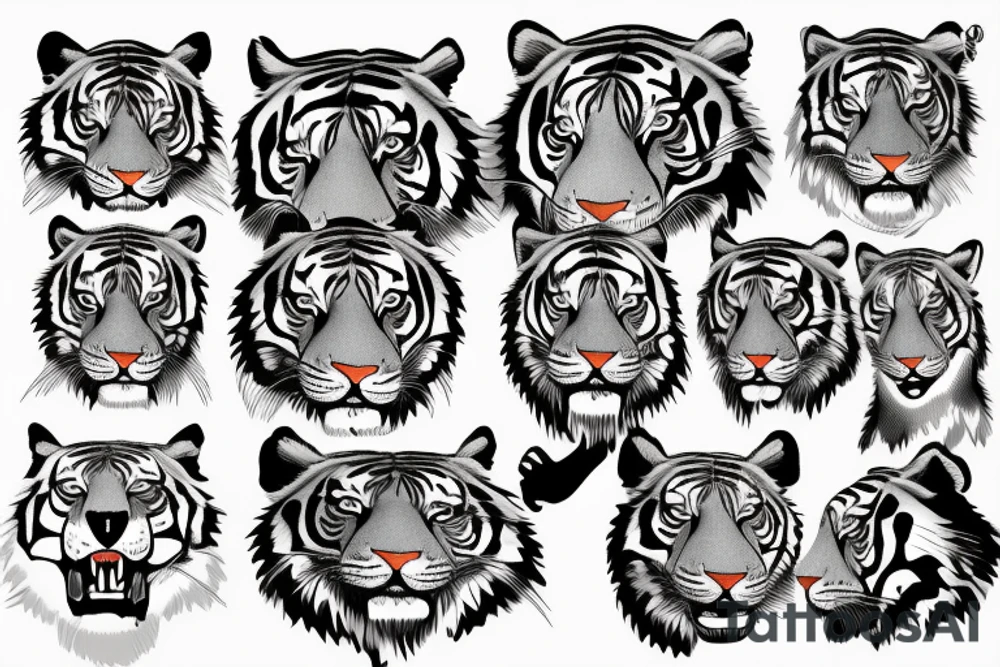 Tiger face tattoo idea