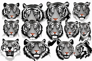 Tiger face tattoo idea