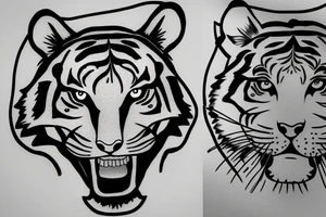 Tiger face tattoo idea