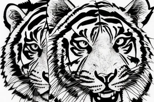 Tiger face tattoo idea