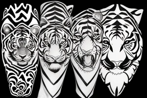 Tiger face tattoo idea