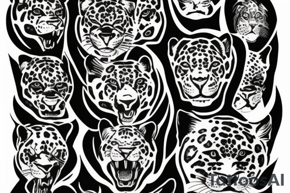 Jaguar chest tattoo tattoo idea