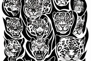 Jaguar chest tattoo tattoo idea