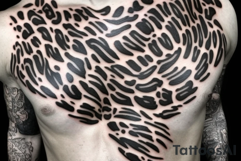 Jaguar chest tattoo tattoo idea