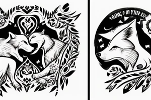 Two wolves fighting. One for good and one for evil. The one you feed is the one that wins tattoo idea