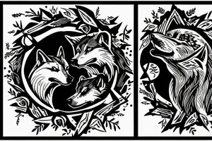 Two wolves fighting. One for good and one for evil. The one you feed is the one that wins tattoo idea