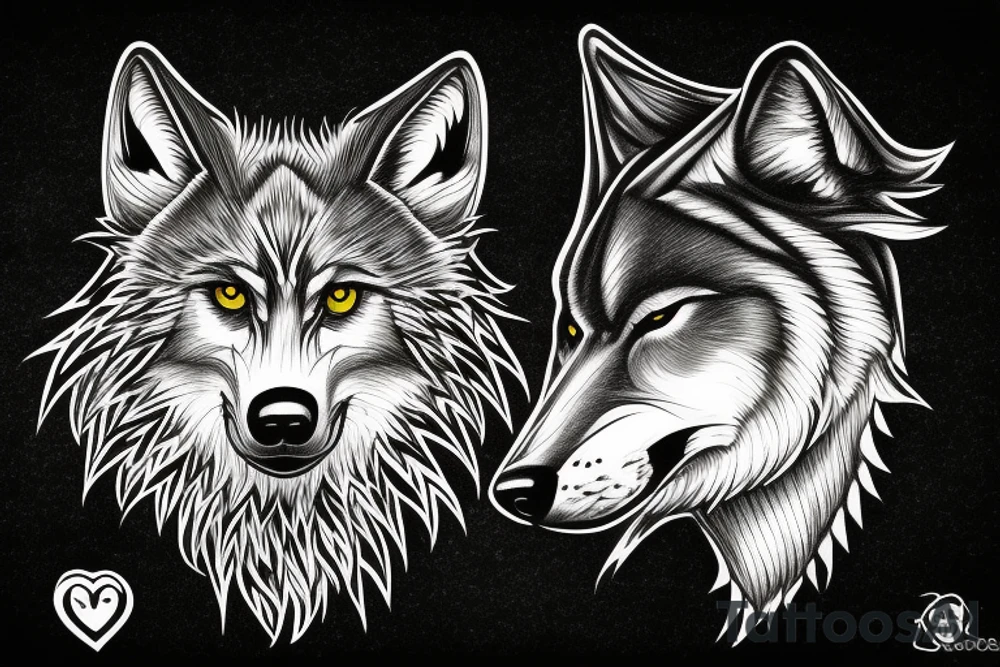 Two wolves fighting inside your soul. One for good and one for evil. The one you feed is the one that wins tattoo idea