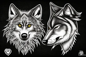 Two wolves fighting inside your soul. One for good and one for evil. The one you feed is the one that wins tattoo idea