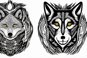 Two wolves fighting inside your soul. One for good and one for evil. The one you feed is the one that wins tattoo idea