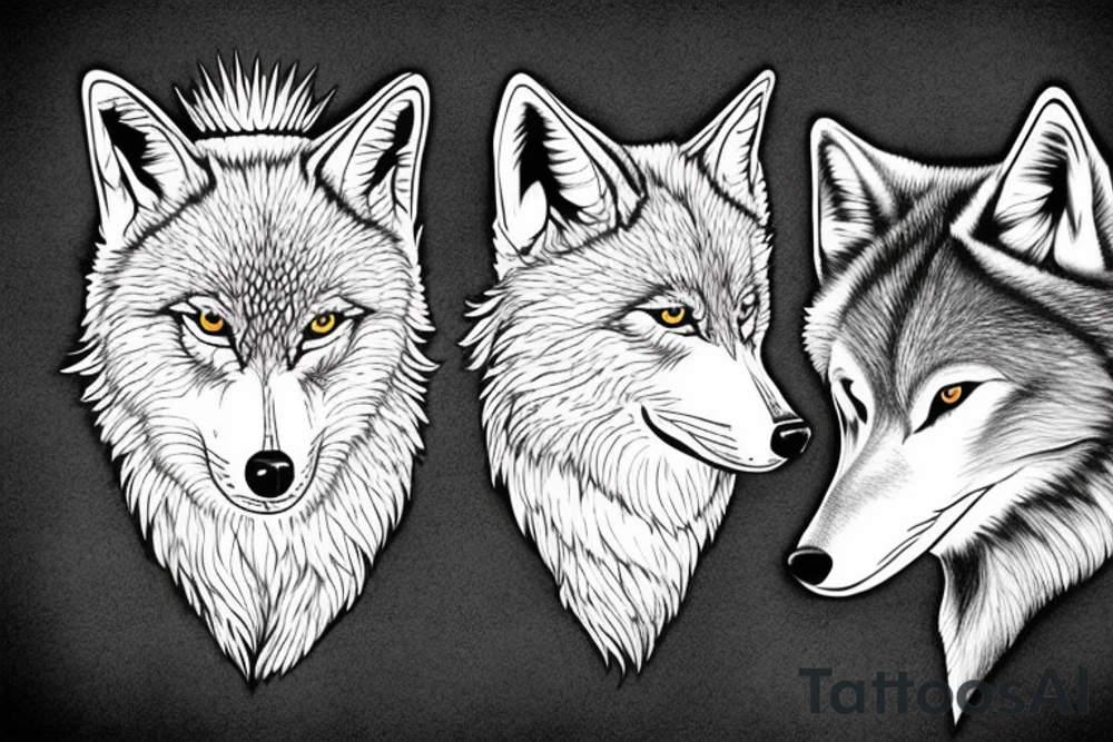 Two wolves fighting inside your soul. One for good and one for evil. The one you feed is the one that wins tattoo idea