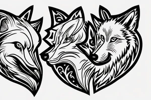 Two wolves fighting inside your soul. One for good and one for evil. The one you feed is the one that wins tattoo idea