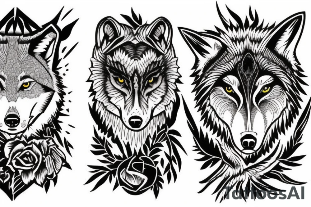 Two wolves fighting inside your soul. One for good and one for evil. The one you feed is the one that wins tattoo idea
