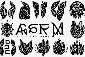 My sons name Arsam tattoo idea