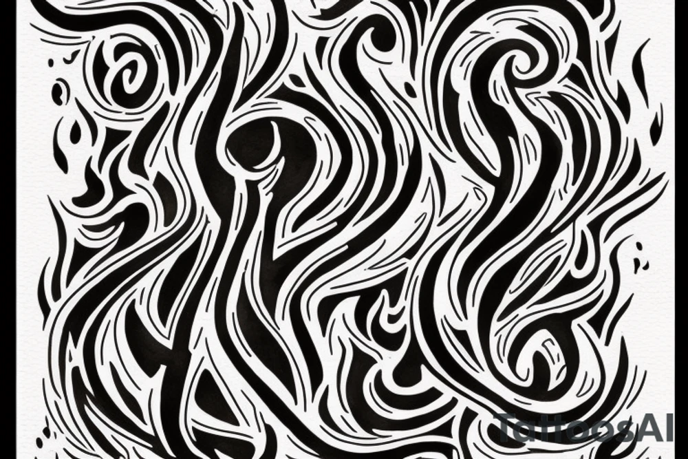 Flaming music note with words “never give up no matter what” around it tattoo idea