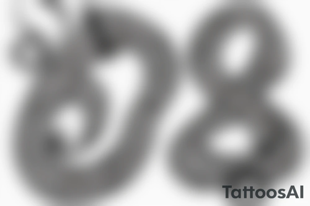 Flaming music note with words “never give up no matter what” around it tattoo idea