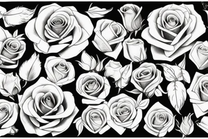 bell dove roses tattoo idea