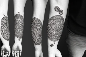 Infinity symbol with the concept of travel and nature tattoo idea