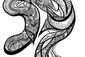 Infinity symbol with the concept of travel and nature tattoo idea
