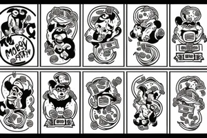 Monkey with money tattoo idea
