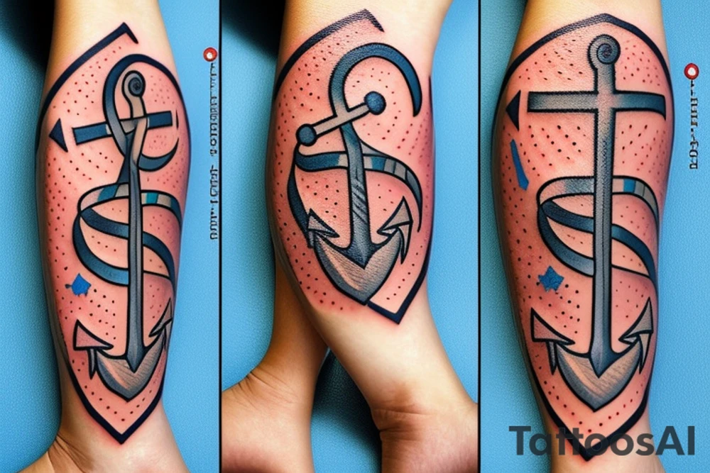 Anchor with nickname “major” inside tattoo idea