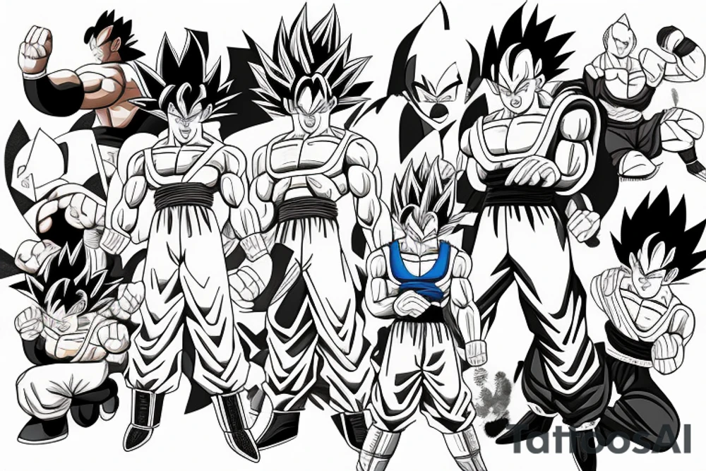 goku and vegeta tattoo idea