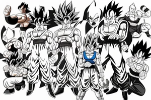 goku and vegeta tattoo idea