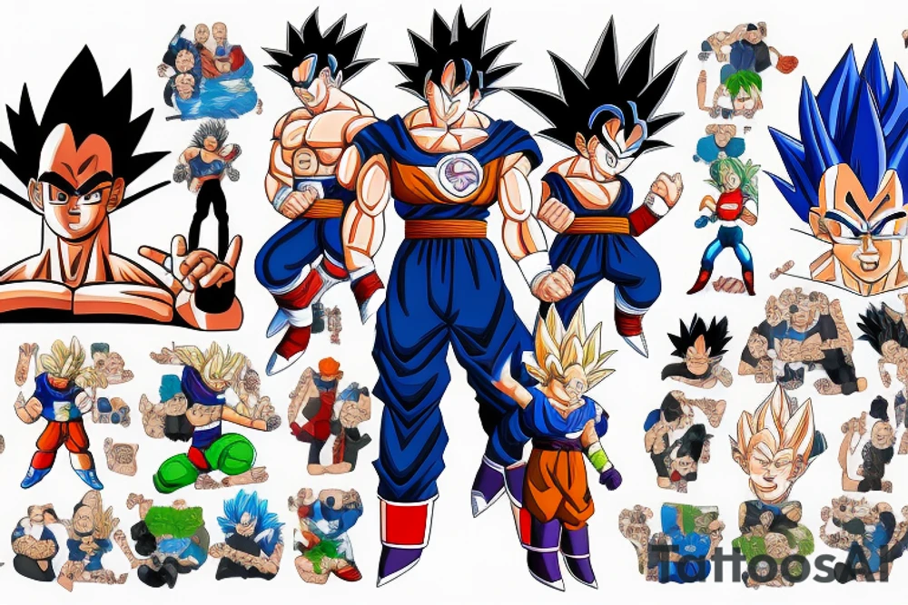 goku and vegeta tattoo idea