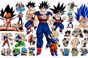 goku and vegeta tattoo idea
