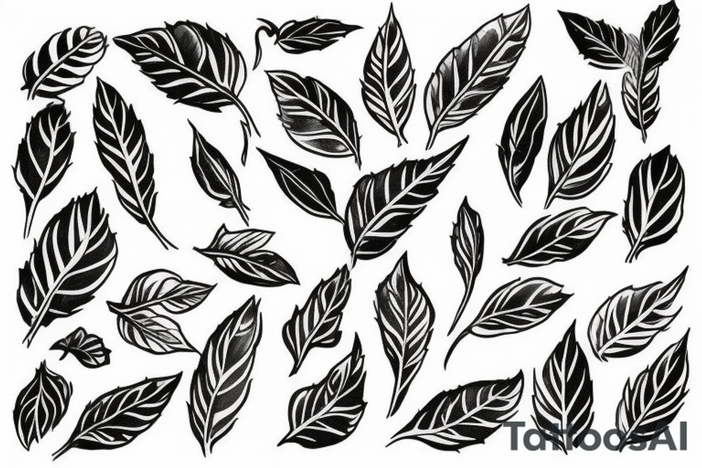 Holy Basil Leaf tattoo idea