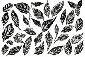 Holy Basil Leaf tattoo idea