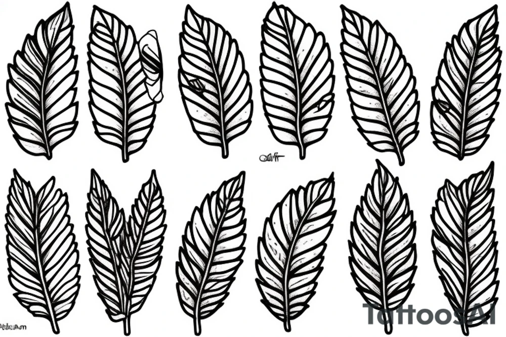 Holy Basil Leaf tattoo idea