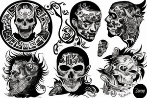 Mroczny, demoniczna postać tattoo idea