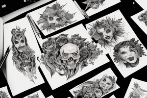 Mroczny, demoniczna postać tattoo idea