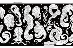 girls hair bun tattoo idea