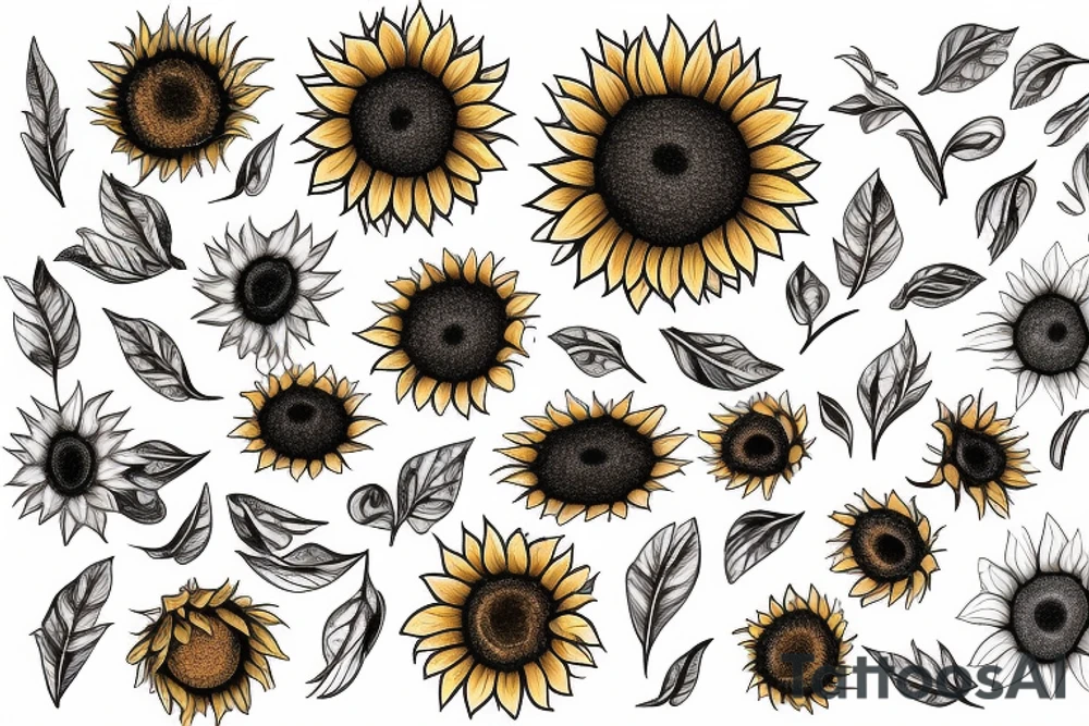 sunflower tattoo idea