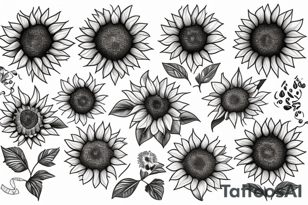 sunflower tattoo idea